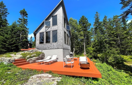 Machiasport House | Secluded Cliff Retreat with Ocean Views & Hiking Trails