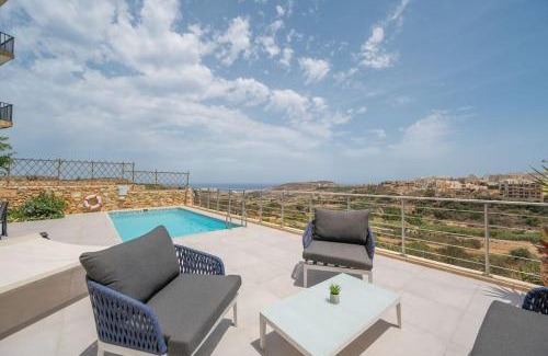Xaghra Apartment | Oceanfront Clifftop Lodge with Pool and Pet-Friendly Stay