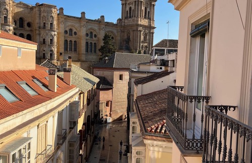 Centro Apartment | Prime Location: Clock Tower Malaga by Cathedral & Picasso Museum
