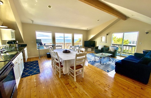 Lincoln Beach House | Experience Cloud Nine: Ocean View Home with Hot Tub & Fire Pit
