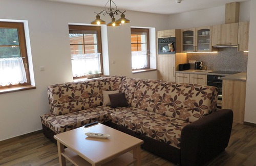 Loucovice Apartment | Inviting Club Rezidence Pod Lučí with Pool & Lake Views