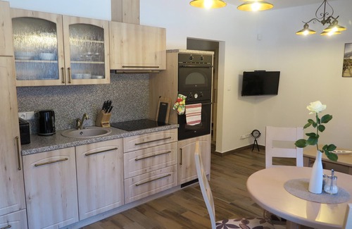 Loucovice Apartment | Inviting Club Rezidence Pod Lučí with Pool & Lake Views