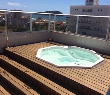 Governador Celso Ramos Apartment | Exclusive Cobertura with Private Jacuzzi and Ocean View