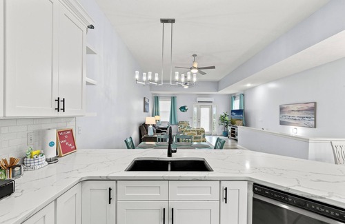Holiday Beach House | Colorful Cottages! Luxuriously Updated, Pool, Just STEPS to the Beach!