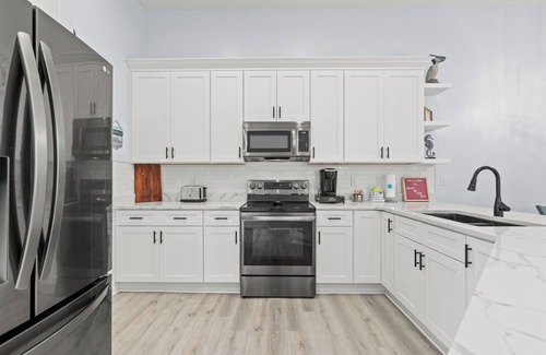 Holiday Beach House | Colorful Cottages! Luxuriously Updated, Pool, Just STEPS to the Beach!