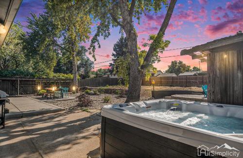 Dupont House | Colorful Getaway Hot Tub Enchanting Yard