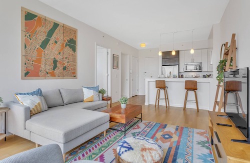 Manhattan Valley Apartment | Columbus Square 1 BR with Office & Spa Amenities Await