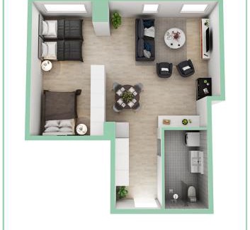 Tampere Apartment | Come in! "Areena" Perfect location for 5 people 11th floor above the Tampere!