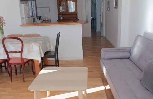Pedregalejo Playa Condo | Renovated Apartment Steps from the Beach with Ocean View