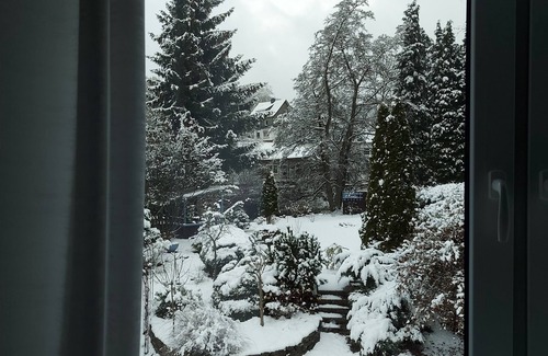 Bad Berleburg House | Comfortable vacation villa for 7 people with fireplace and large garden by the river