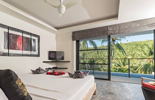 Mae Nam Villa | Contemporary villa 5 minutes from the beach with a view of the coconut grove and the sea