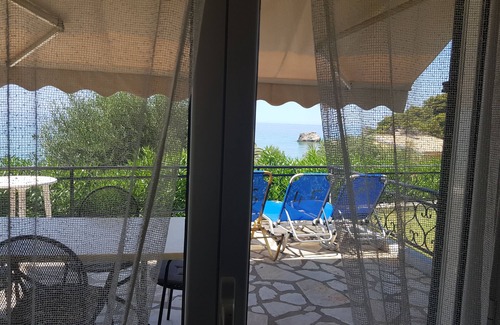 Parelia Apartment | Family-Friendly Corfu Glyfada Apartment with Pool Access