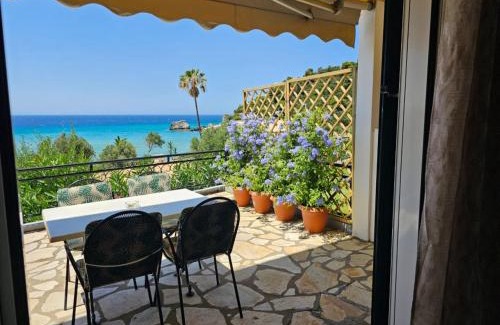 Glyfada Apartment | Beachfront Corfu Glyfada Apartment with Pool & Ocean Views
