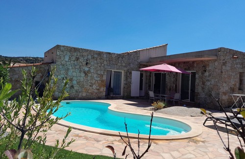 Marine de Saint Ambroggio Villa | Inviting Villa with Pool and Ocean View Near the Beach