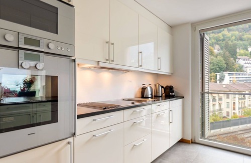 Montreux Apartment | Inviting Apartment with Pool, Hot Tub & Panoramic Views