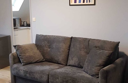 Cabourg Apartment | Cozy Studio Steps from the Beach with Ocean View Amenities