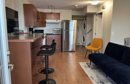 Cochrane Apartment | Cozy Suite with Rocky Mountain View & Family-Friendly Perks