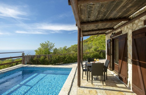 Lefkas Villa | Inviting Villa Ersi: Private Pool & Sea View for Families