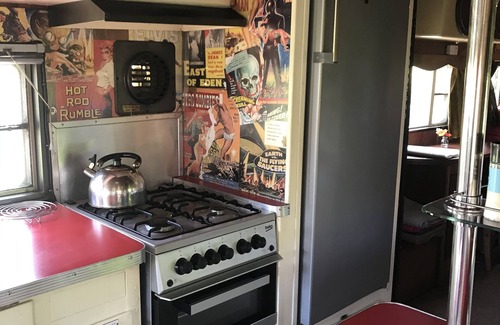 West Buckland House | Quaint Vintage American Caravan with Oceanfront Views