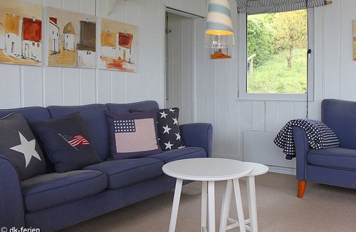 Bjert House | Cottage on grassy plot with panoramic views of the water and outdoor Jacuzzi