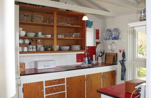 Bjert House | Cottage on grassy plot with panoramic views of the water and outdoor Jacuzzi
