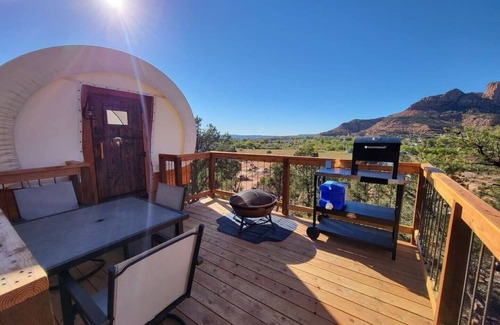Hildale House | Pet-Friendly Covered Wagon with A/C at Zion View Camping