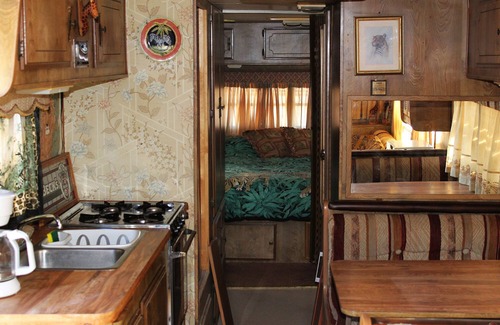 Bombay Beach House | Charming Safari-Style RV with AC in Peaceful Bombay Beach