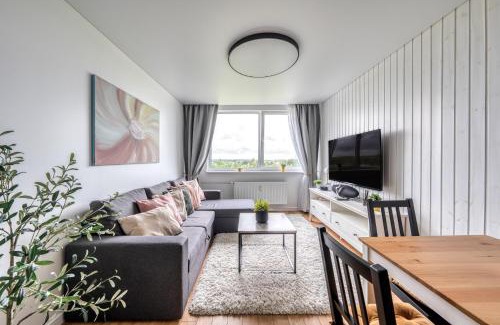 Anyksciai Apartment | Inviting Apartment with Panoramic Views and Family-Friendly Amenities