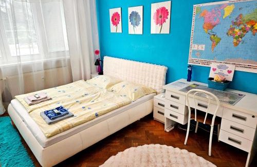 Presov House | Guest Rated 10/10 Cozy Blue Room in Prešov