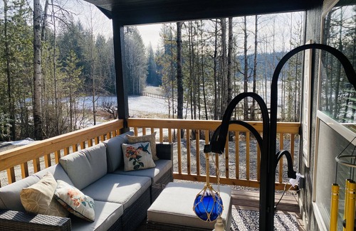 Hayden Cabin | Cozy Cabin Retreat with Gazebo, Hot Tub & Ocean Views