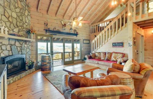 Hidden Lake House | Inviting Cherry Log Cabin with Hot Tub & Scenic Mountain Views
