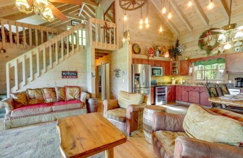 Hidden Lake House | Inviting Cherry Log Cabin with Hot Tub & Scenic Mountain Views