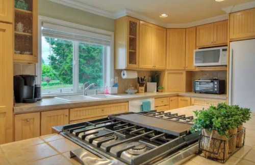 Bonney Lake House | Inviting Lake Tapps Guesthouse with Fireplace & Hot Tub