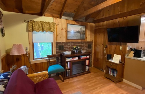 Silver Lake Cabin | Cozy lakeside cabin with private dock, canoe and central AC