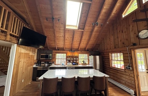 Becket Cabin | Cozy Modern 4 Bedroom Log Cabin on 45 Secluded Acres in the Berkshires