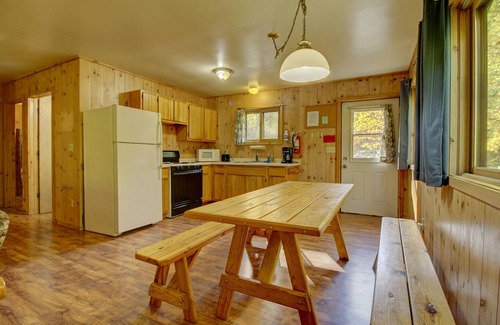 Lac du Flambeau Cabin | Inviting Wisconsin Northwoods Cabin with Private Dock & Pets Welcome