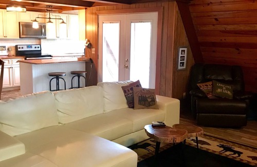 Big Creek Cabin | Rustic A Frame on Big Creek - Pet Friendly for Up to 10