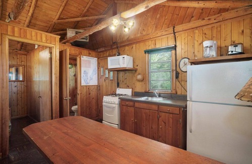 Cheboygan Cabin | Inviting Log Cabin Retreat with Ocean and Lake Views