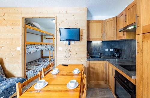 Montgellafrey Apartment | Cozy studio 5 pers, ski-in/ski-out, balcony, near shops