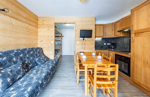 Montgellafrey Apartment | Cozy studio 5 pers, ski-in/ski-out, balcony, near shops