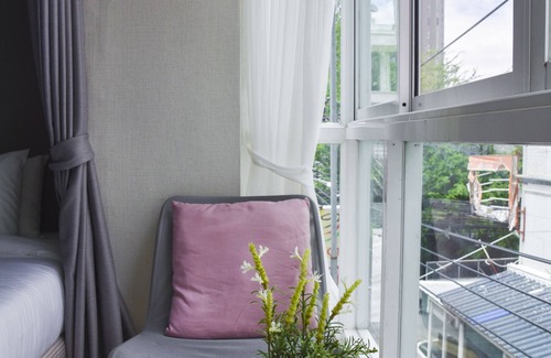 Ratchadaphisek Apartment | Comfortable Twin Room near Ratchada Train Market & MRT
