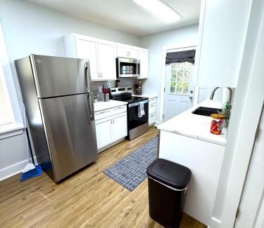 Wilmington Apartment | Comfortable King Bed Unit with Laundry & Family Amenities