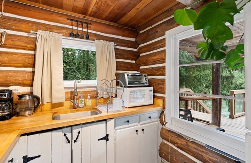 Castle Rock Cabin | Guest Rated 10/10: Riverside Log Cabin with Pet-Friendly Spa