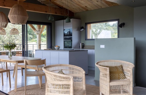 Pianotolli-Caldarello Villa | Elegant Wooden Villa with Pool & Sea View, Near Beaches