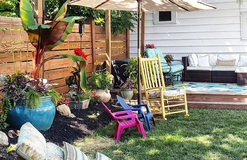 East Aurora Apartment | Cozy Craftsman Retreat with Private Garden Near Hamlin