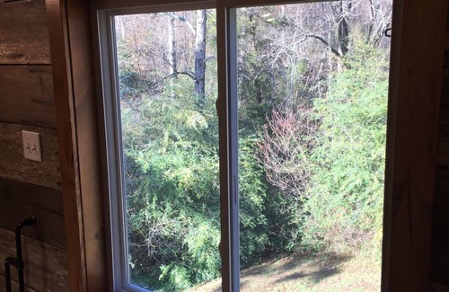 Lupton City Cabin | Creekside Cabin—Converted woodshop w/creek, fire pit & pavilion. Close to town