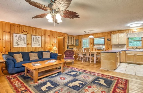 Maggie Valley Cabin | Creekside Retreat: Pet-Friendly with Indoor Pool & Spa Access