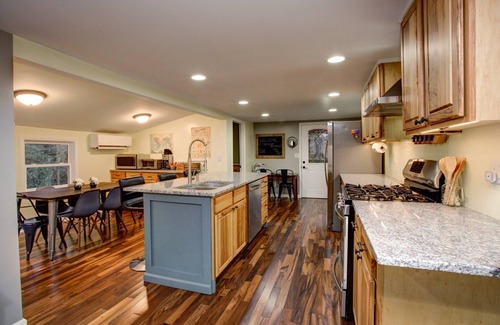Weaverville Cabin | Idyllic Creekside Retreat with Pool and Fire Pit
