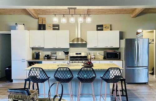 Fruitport House | Creekside: Secluded Sanctuary with Ocean View & Hot Tub