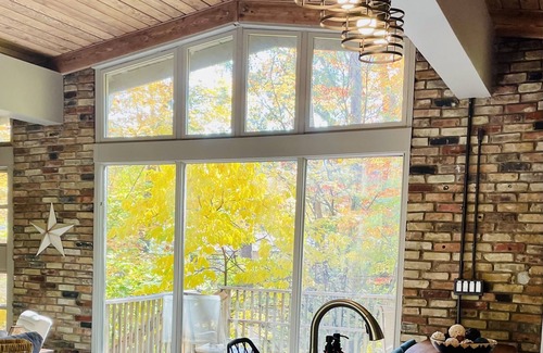 Fruitport House | Creekside: Secluded Sanctuary with Ocean View & Hot Tub